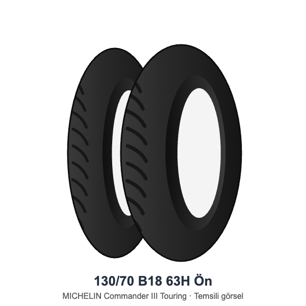 130/70 B18	63H	Ön Lastik - MICHELIN Commander III Touring