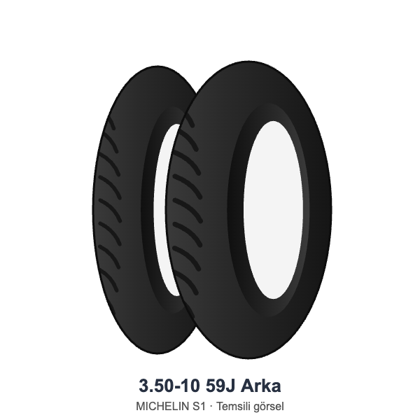 3.50-10	59J	Arka Lastik - MICHELIN S1