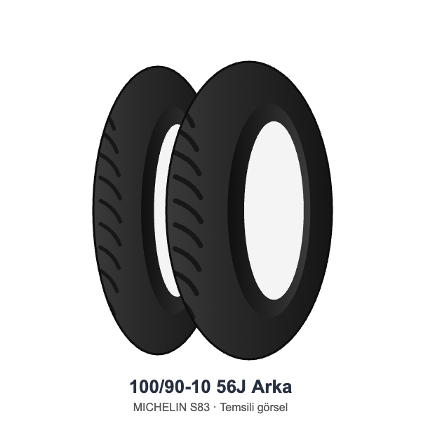 100/90-10	56J	 Arka Lastik - MICHELIN S83