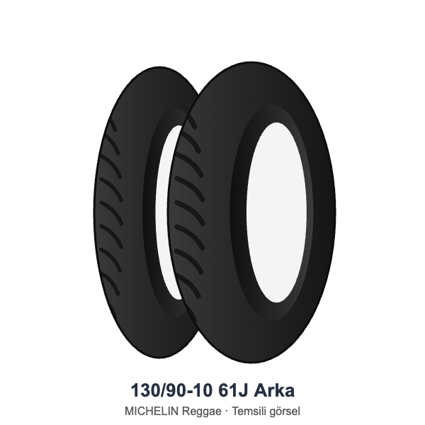 130/90-10	61J	 Arka Lastik - MICHELIN Reggae