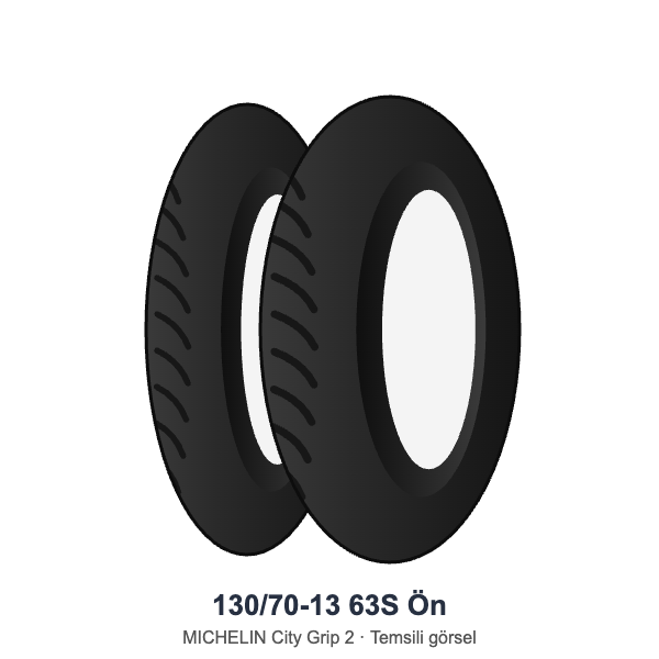 130/70-13	63S	Ön  Lastik - MICHELIN City Grip 2
