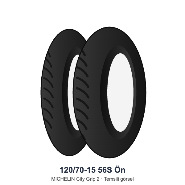 120/70-15 56S Ön Lastik - MICHELIN City Grip 2