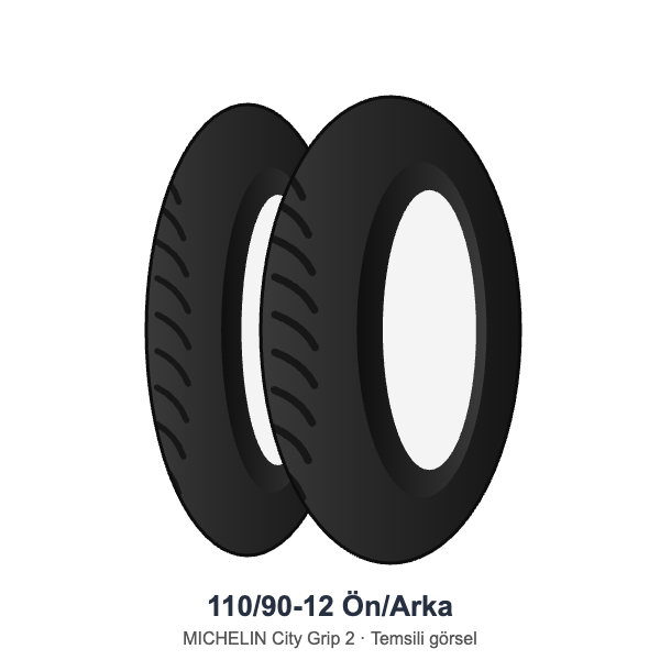 Michelin 110/90-12 City Grip 2 Ön veya Arka Lastik