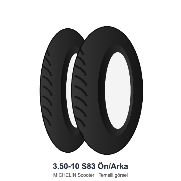 Michelin 3.50-10 S83 Scooter Ön/Arka Lastik
