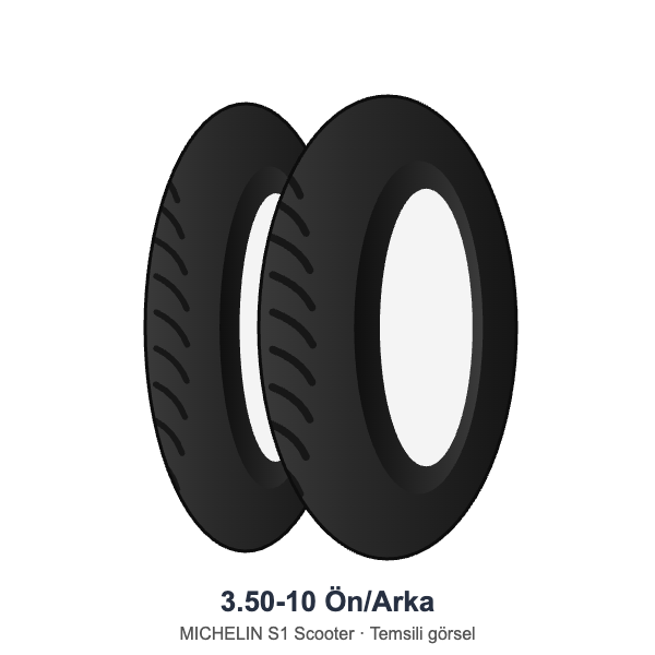 Michelin 3.50-10 S1 Scooter Ön/Arka Lastik