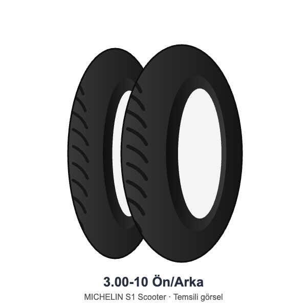 Michelin 3.00-10 S1 Scooter Ön/Arka Lastik