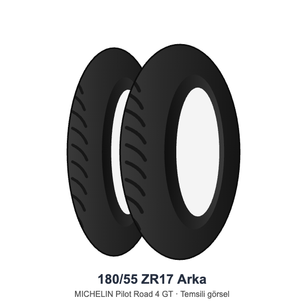 Michelin 180/55 ZR17 Arka Lastik Pilot Road 4 GT