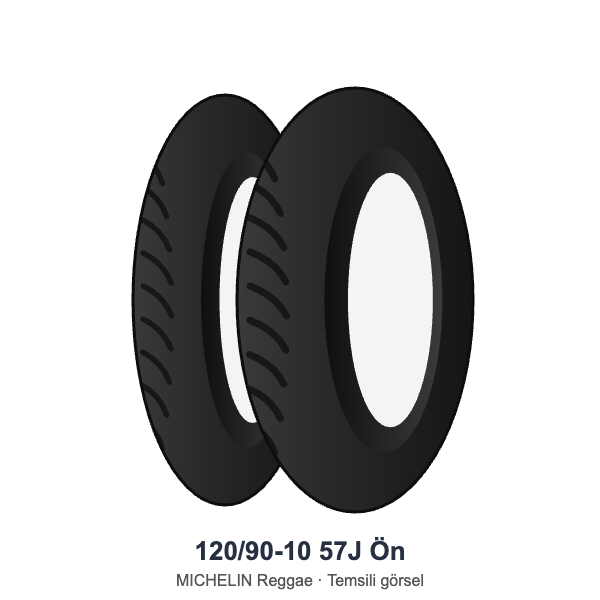 120/90-10	57J	Ön  Lastik - MICHELIN Reggae