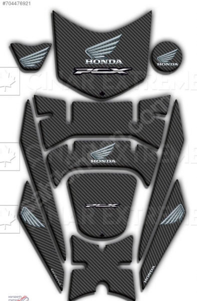 Honda PCX 2018 Full Set Tank Pad Carbon